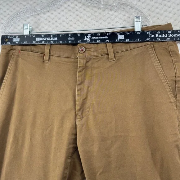 UNTUCKit St Clair Chinos Khaki Brown Mens W35 L32 Cotton Blend Pants - Picture 3 of 9